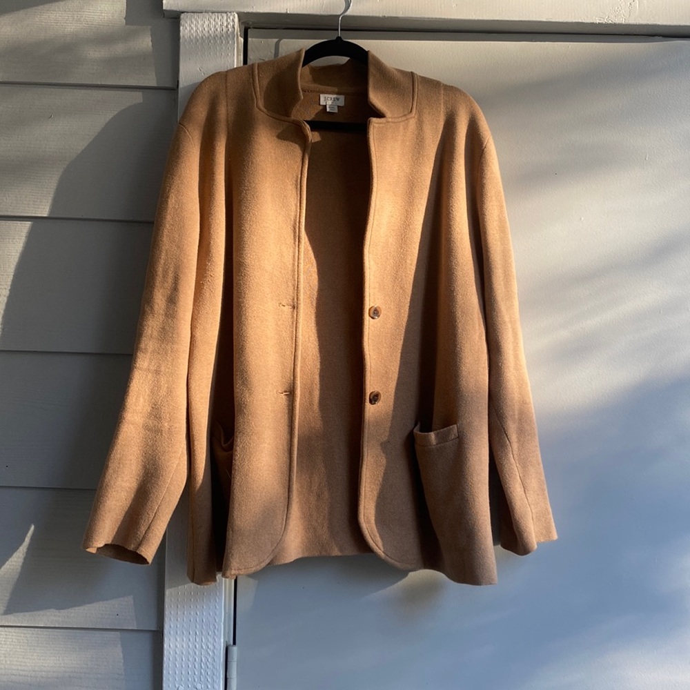 J Crew women's  camel sweater blazer